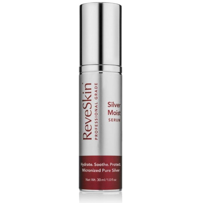 ReveSkin Silver Moist Serum is a professional-grade skincare product designed to hydrate, soothe, and protect the skin. The 30 ml (1.0 fl oz) pump bottle features a sleek design, highlighting its active ingredient, micronized pure silver. This serum is ideal for enhancing skin moisture and promoting a healthy complexion. Suitable for various skin types, it helps to improve skin texture and provides essential hydration. Use this serum as part of your daily skincare routine for optimal results.